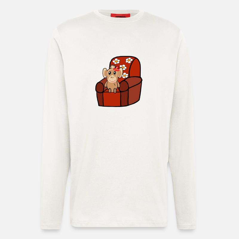 Cute Monkey Kids - Longsleeve - made by SPREAD  - OFF WHITE