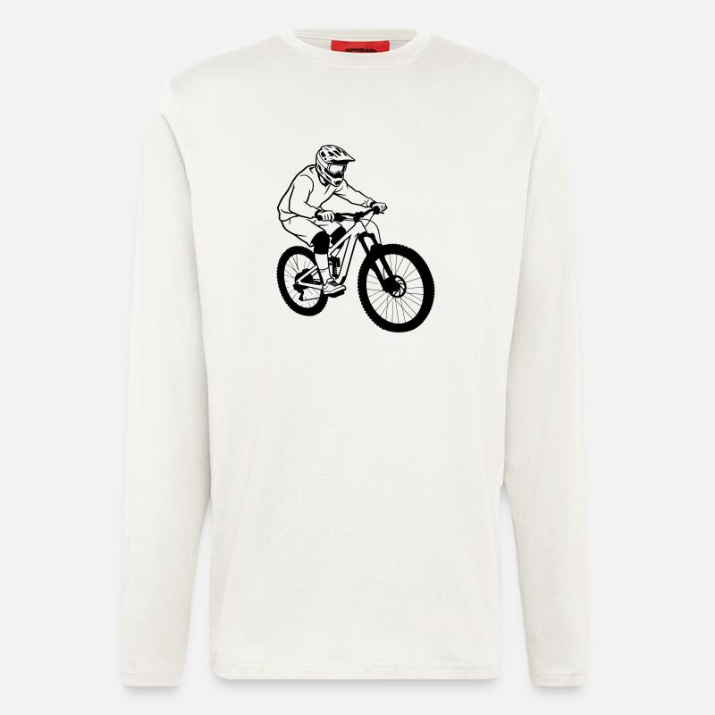 Downhill-Mountainbike - Langarmshirt - made by SPREAD  - OFF WHITE