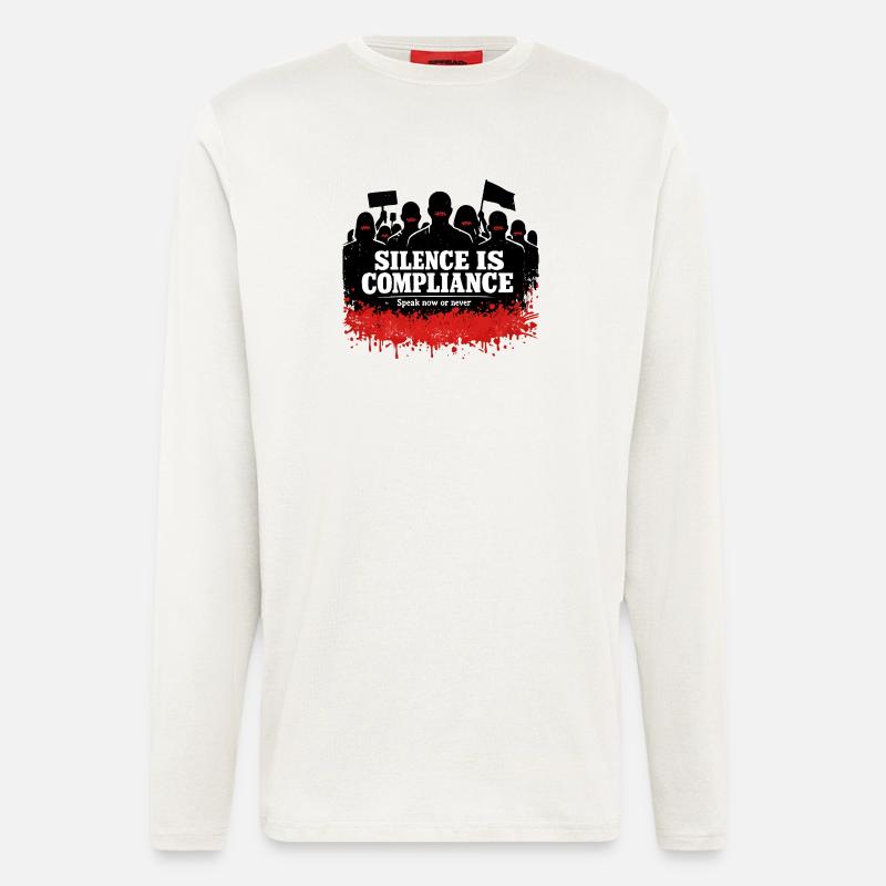 Silence is obedience – speak now - Longsleeve - made by SPREAD  - OFF WHITE
