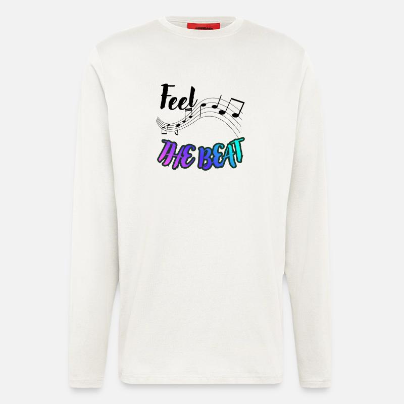 Fühl den Beat - Langarmshirt - made by SPREAD  - OFF WHITE