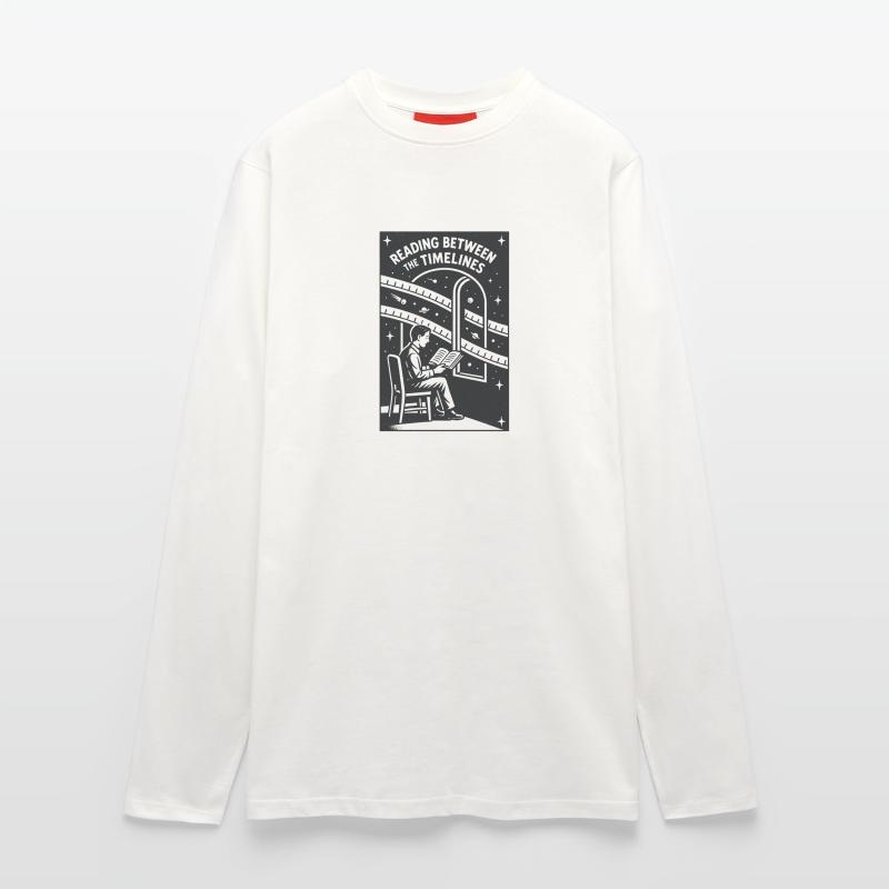 Reading Between Timelines | Sci-Fi Book Longsleeve - made by SPREAD 