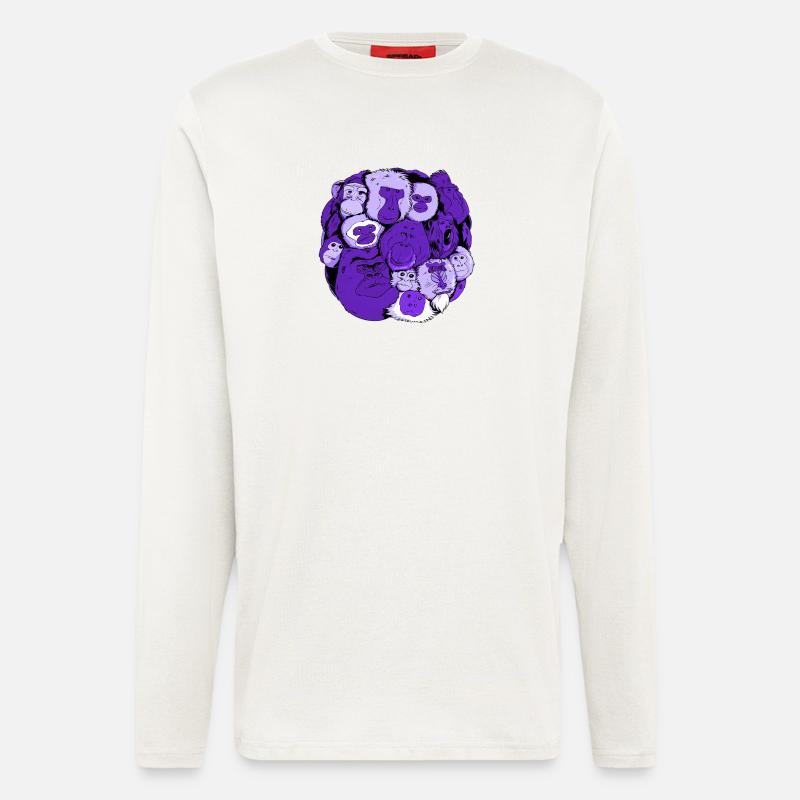 Monkey Ball - Manches longues bio décontracté fabriqué en UE - OFF WHITE