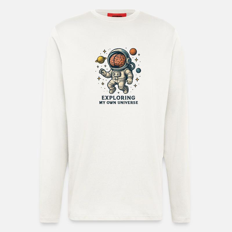 Cosmic head astronaut - Longsleeve - made by SPREAD  - OFF WHITE