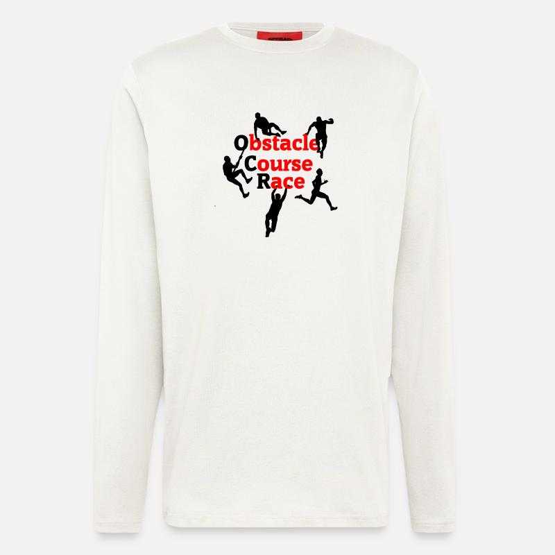 Obstacle Course Race – Red Impact Design - Longsleeve - made by SPREAD  - OFF WHITE