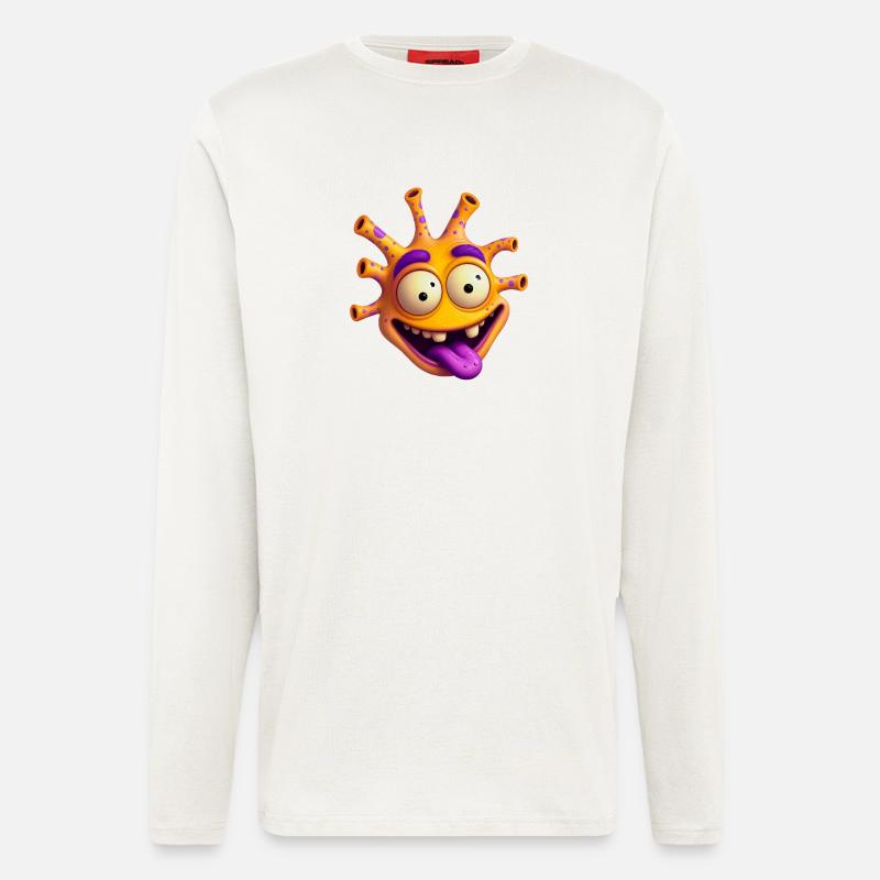 Crazy Sun Monster - Longsleeve - made by SPREAD  - OFF WHITE