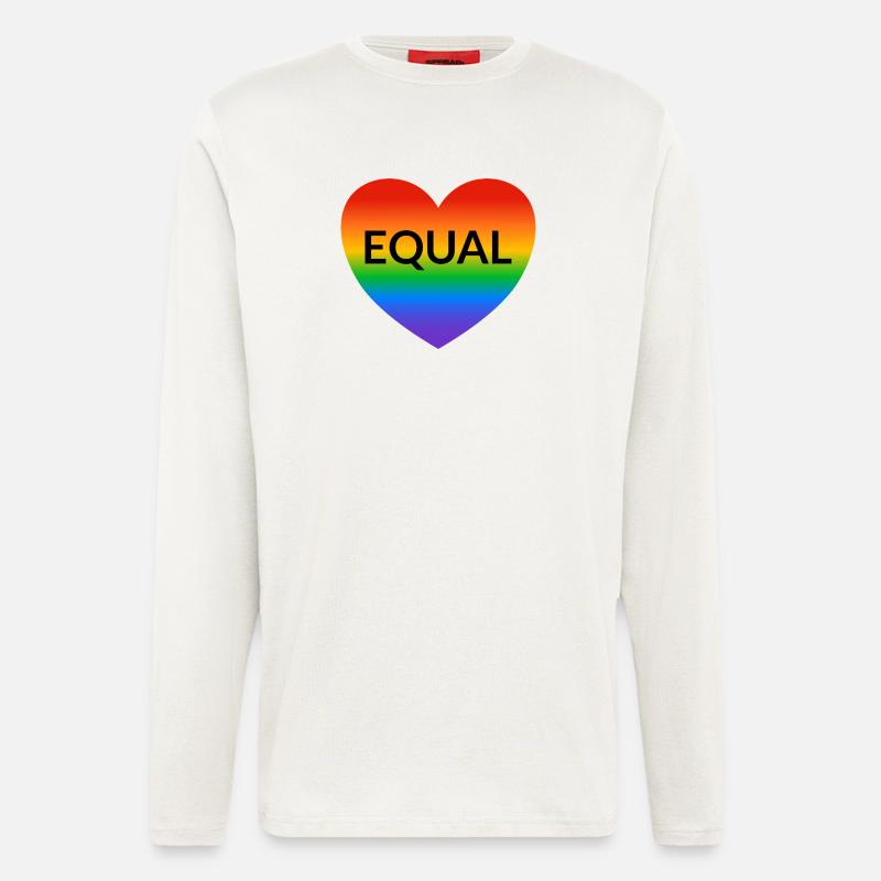 Equal Heart Rainbow Pride - Longsleeve - made by SPREAD  - OFF WHITE