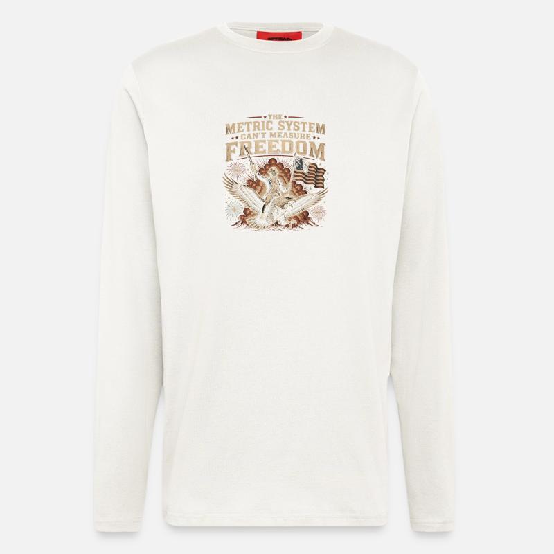 The metric system cannot measure freedom - Longsleeve - made by SPREAD  - OFF WHITE