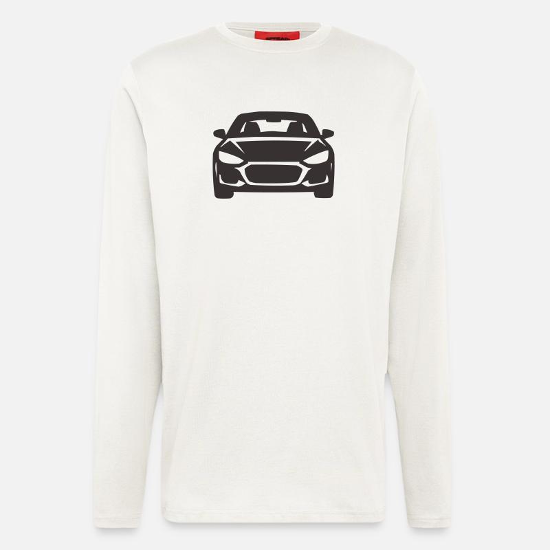 Frontansicht Auto Silhouette - Langarmshirt - made by SPREAD  - OFF WHITE