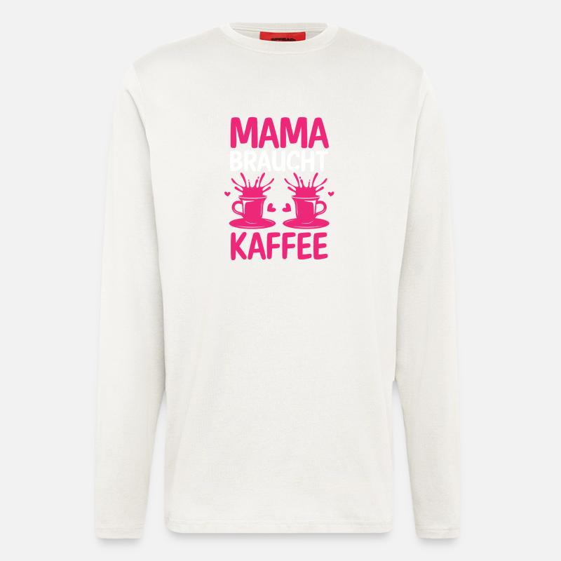 Kaffee Kaffeeliebhaber Mutter Mama - Langarmshirt - made by SPREAD  - OFF WHITE