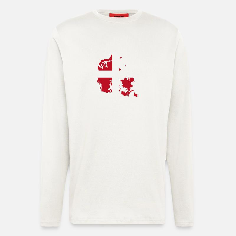 Denmark Flag Map - Longsleeve - made by SPREAD  - OFF WHITE