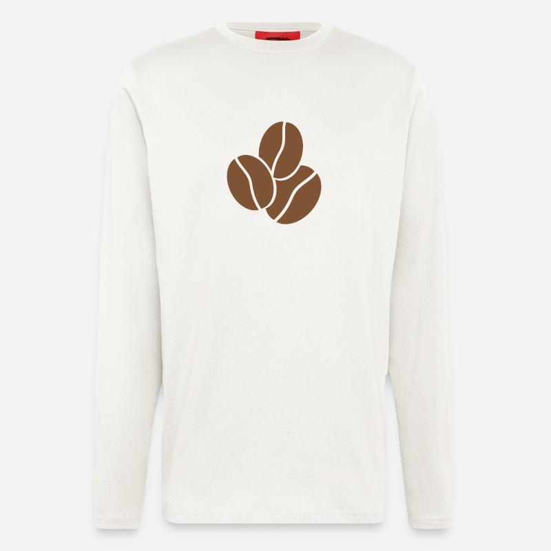 Kaffeebohnen - Langarmshirt - made by SPREAD - OFF WHITE