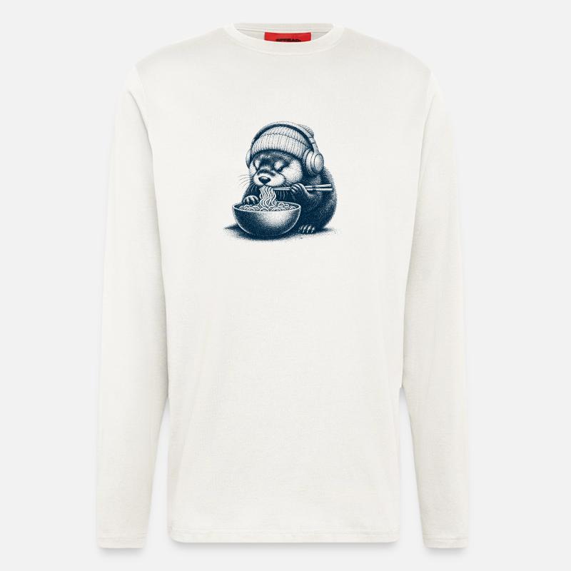 Ramen Otter - Langarmshirt - made by SPREAD - OFF WHITE