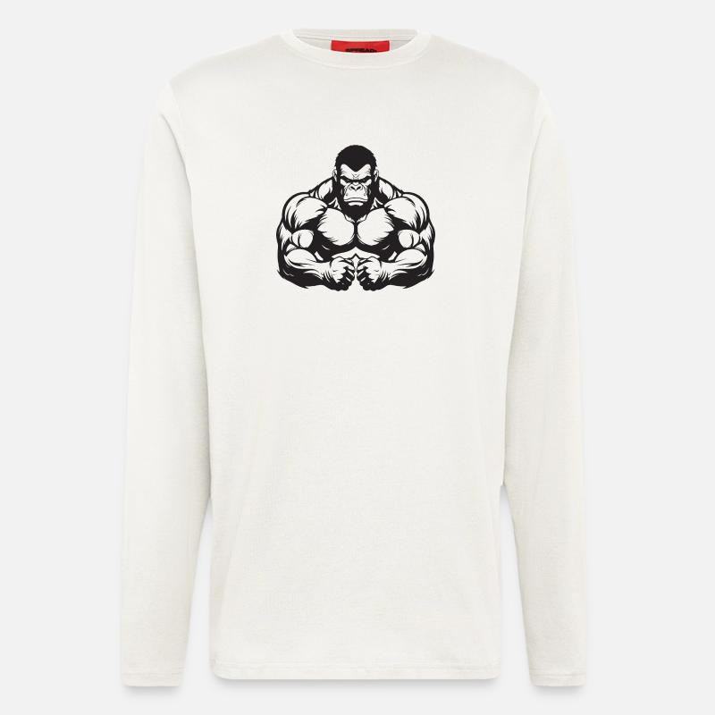 Gorilla Muscles - Longsleeve - made by SPREAD  - OFF WHITE