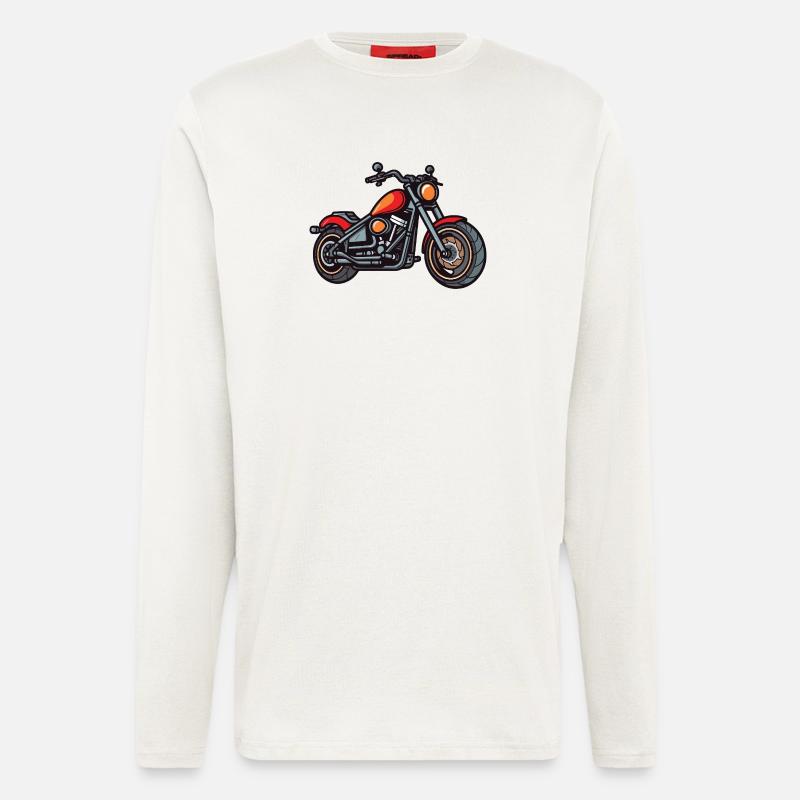 Motorrad Biker - Langarmshirt - made by SPREAD - OFF WHITE