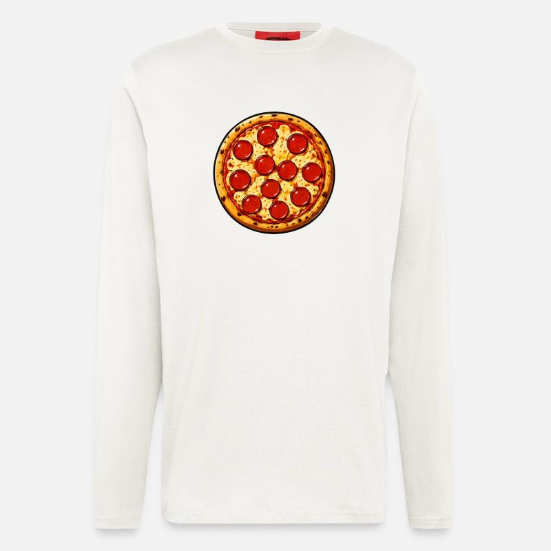 Pepperoni Pizza Illustration Comic Style - Longsleeve - made by SPREAD  - OFF WHITE
