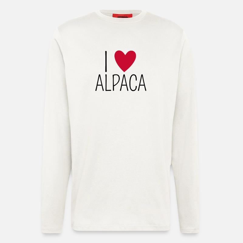 I LOVE ALPACA - Design - Langarmshirt - made by SPREAD - OFF WHITE