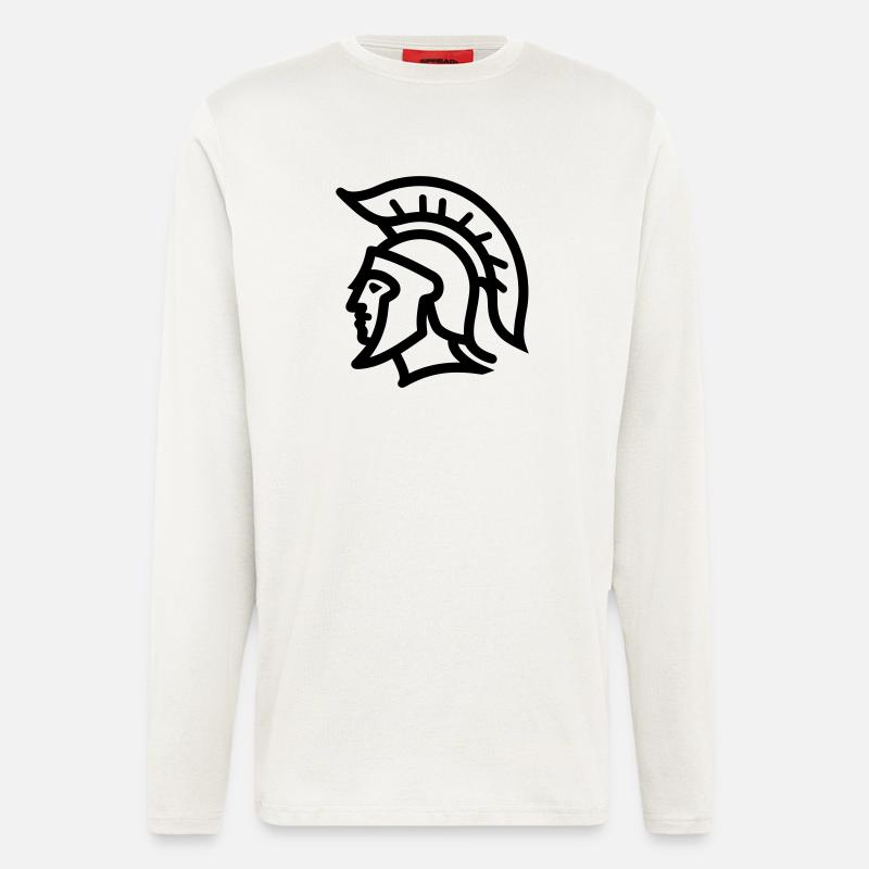 spartan - Manches longues bio décontracté fabriqué en UE - OFF WHITE