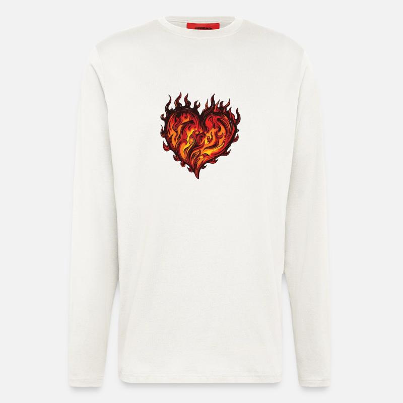 Heart Flame - Longsleeve - made by SPREAD - OFF WHITE