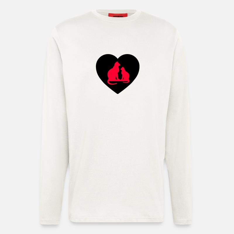 Katzen - Langarmshirt - made by SPREAD  - OFF WHITE