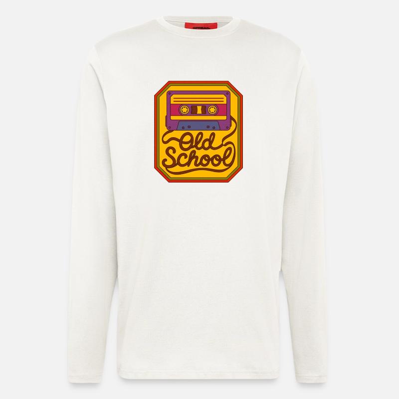 Old School Cassette Retro Patch - Longsleeve - made by SPREAD - OFF WHITE