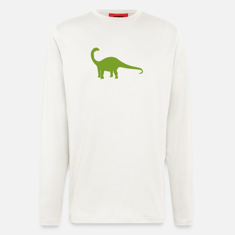 Saurier Silhouette Grün - Langarmshirt - made by SPREAD - OFF WHITE
