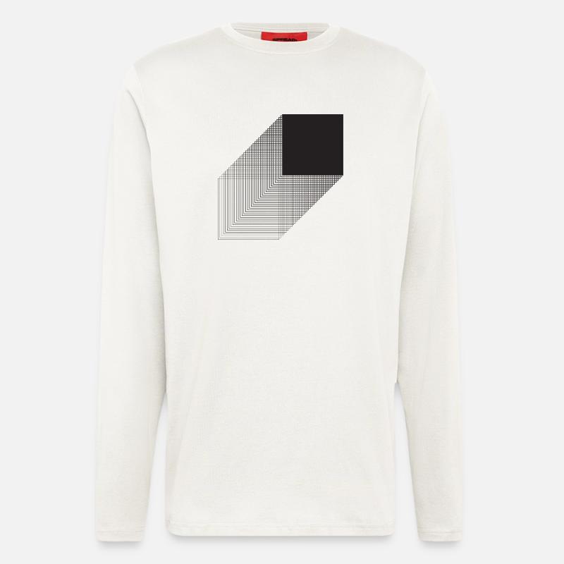 Bauhaus bold square design - Longsleeve - made by SPREAD  - OFF WHITE