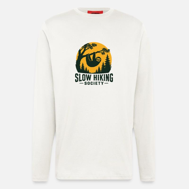 Slow Hiking Sloth  - Longsleeve - made by SPREAD  - OFF WHITE