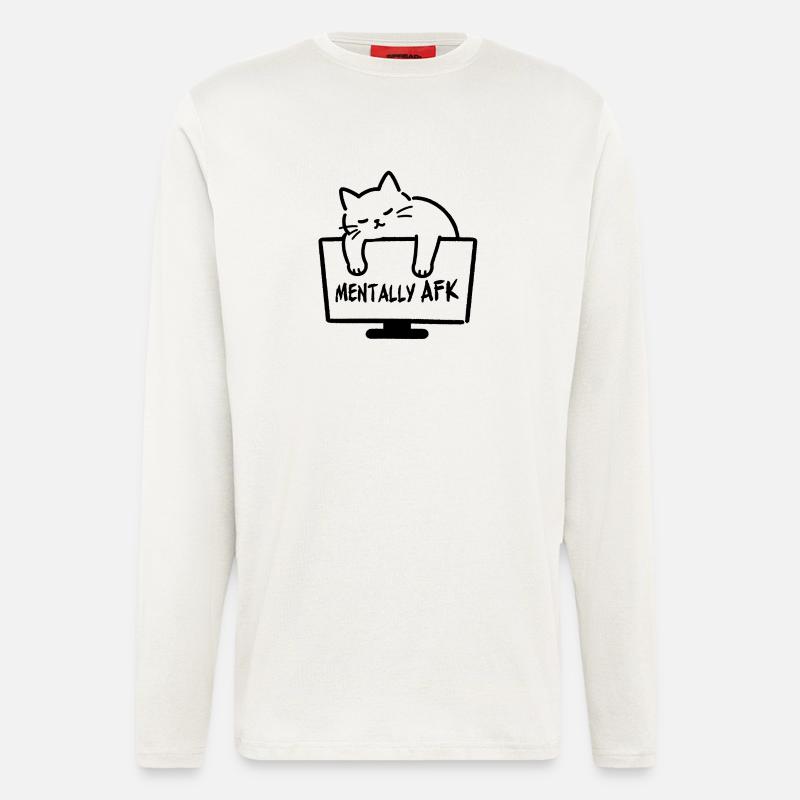 Chatte mental AFK - Langarmshirt - made by SPREAD - OFF WHITE