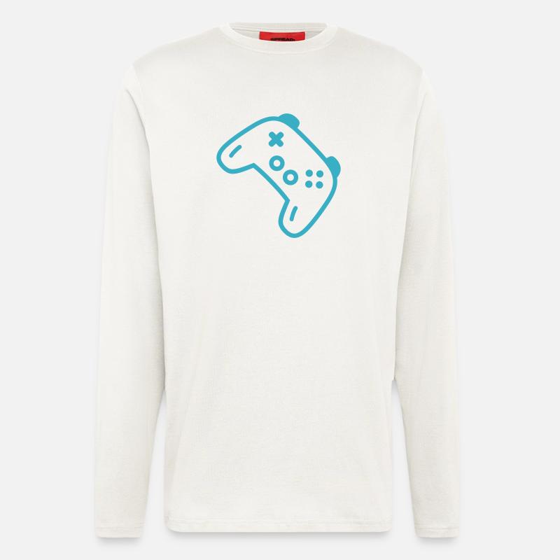 Turquoise controller silhouette - Longsleeve - made by SPREAD  - OFF WHITE