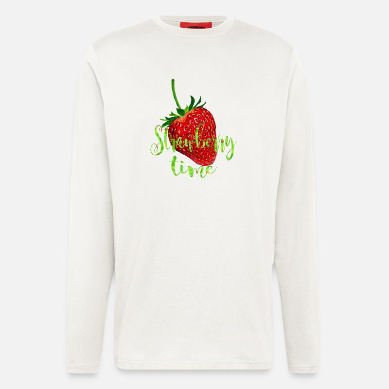 Strawberry with saying - Longsleeve - made by SPREAD - OFF WHITE