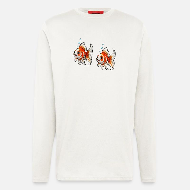 Goldfische Comic - Langarmshirt - made by SPREAD  - OFF WHITE