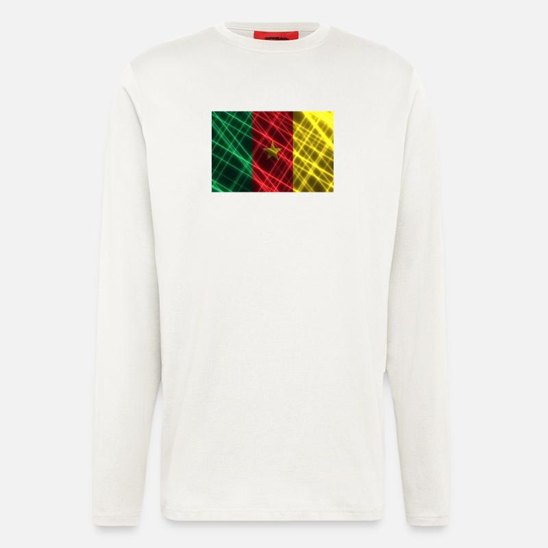 Neon Cameroon Flag Net - Longsleeve - made by SPREAD  - OFF WHITE