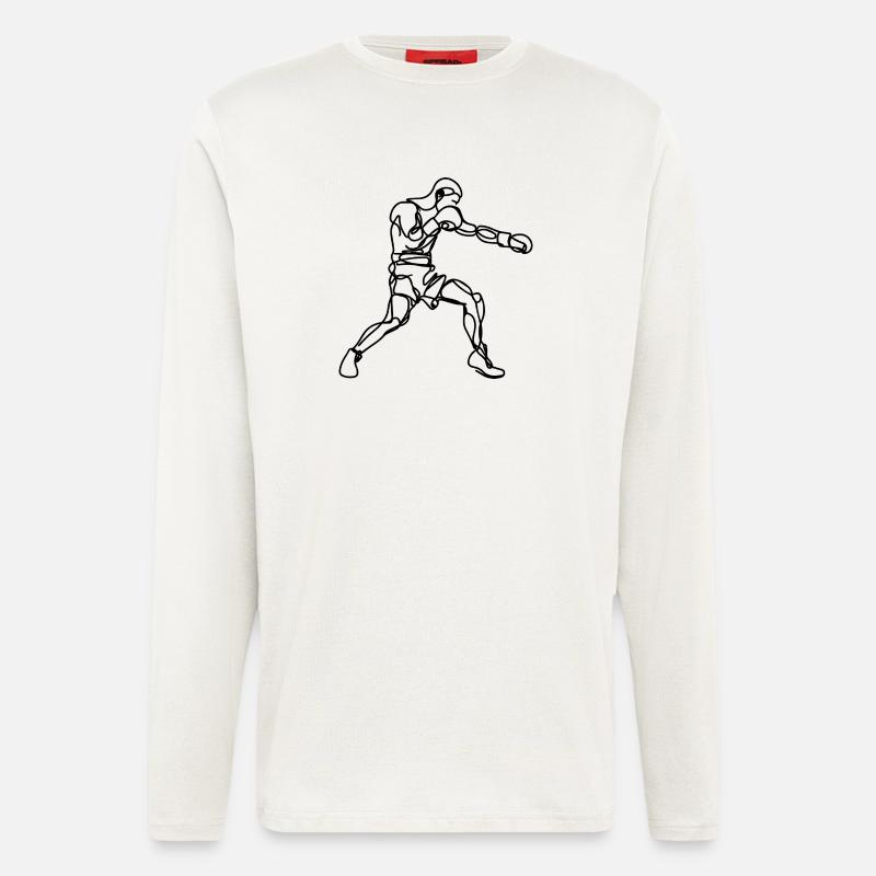 Boxing Graphics - Longsleeve - made by SPREAD  - OFF WHITE