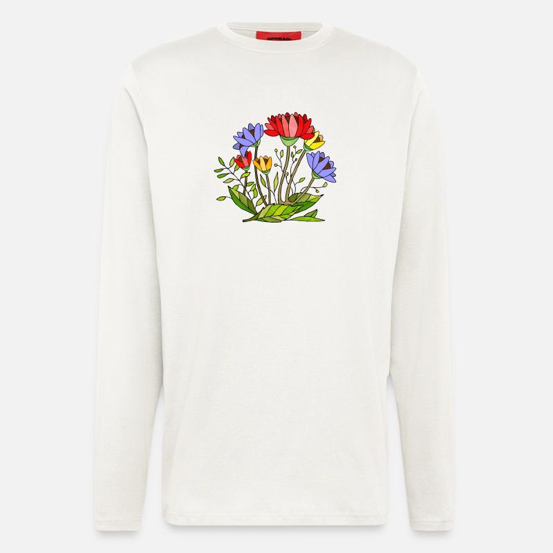Blumen - Langarmshirt - made by SPREAD  - OFF WHITE