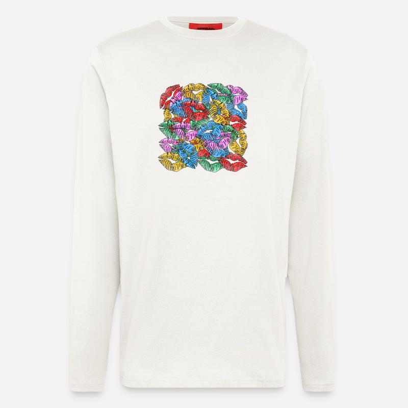 Menge Küsse - Langarmshirt - made by SPREAD  - OFF WHITE