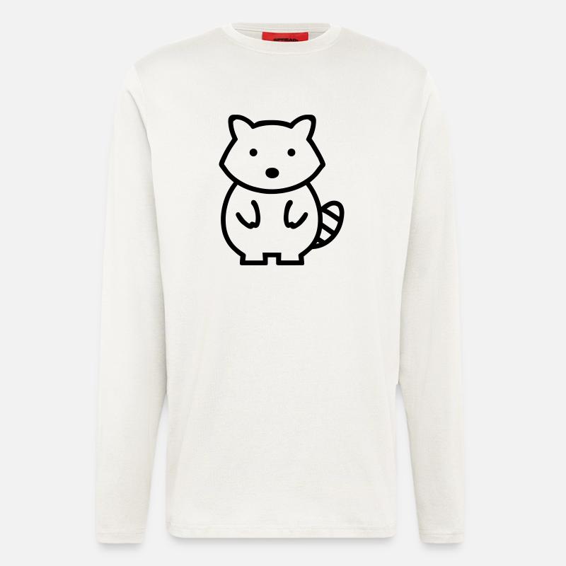 Waschbär - Langarmshirt - made by SPREAD - OFF WHITE