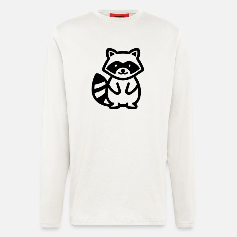 Waschbär - Langarmshirt - made by SPREAD - OFF WHITE