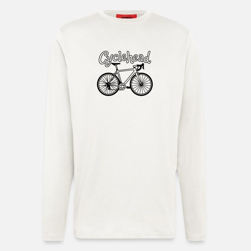 Fahrrad-Hipster - Langarmshirt - made by SPREAD  - OFF WHITE