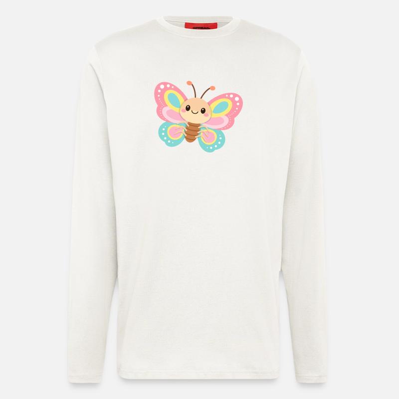 Pastellschmetterling - Langarmshirt - made by SPREAD - OFF WHITE