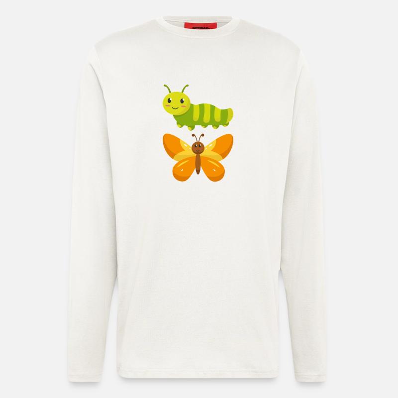 Raupe zu Schmetterling - Langarmshirt - made by SPREAD  - OFF WHITE