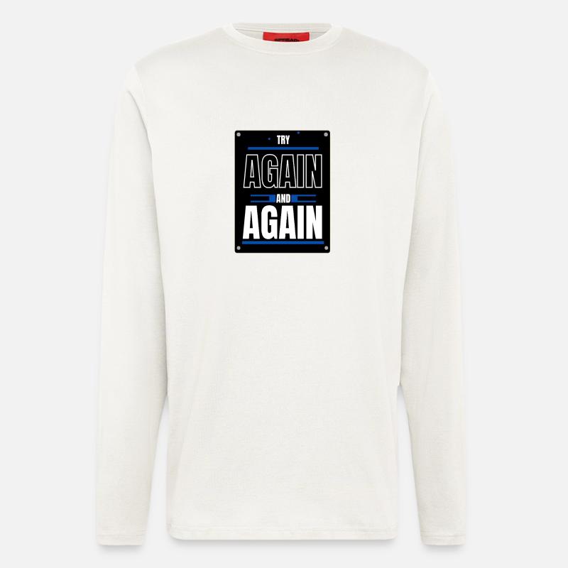 Versuchen Sie es nochmal - Langarmshirt - made by SPREAD  - OFF WHITE