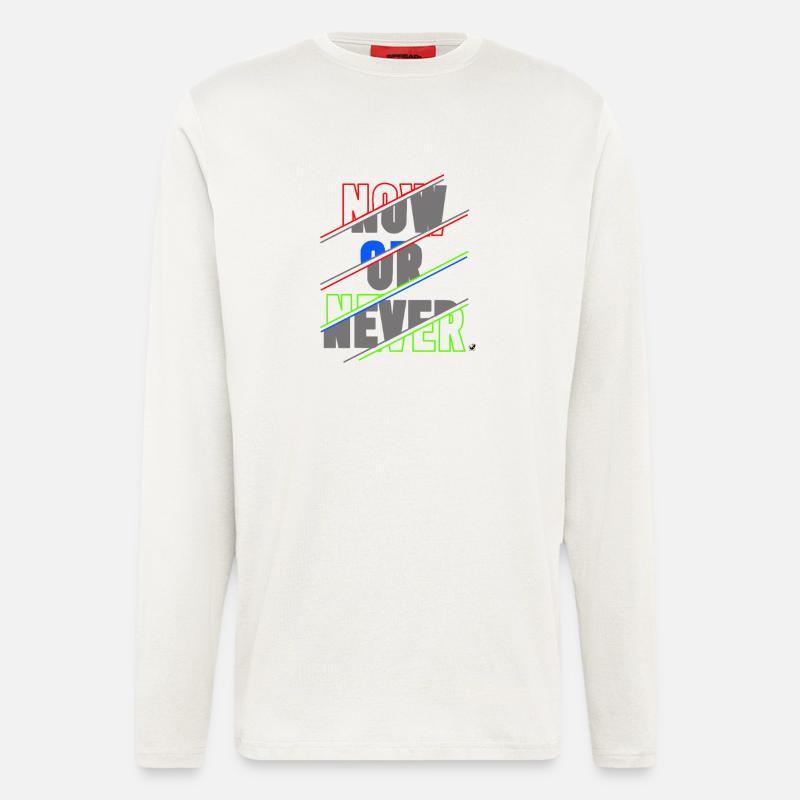 Now ore Never Lettering - Longsleeve - made by SPREAD - OFF WHITE