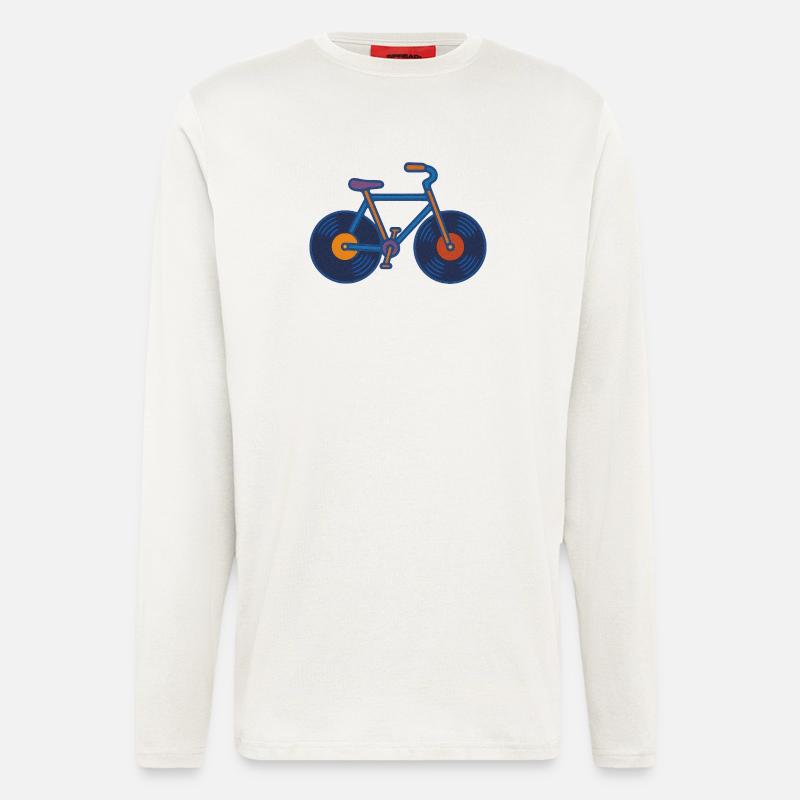 Vinyl Cycle Echo - Langarmshirt - made by SPREAD  - OFF WHITE