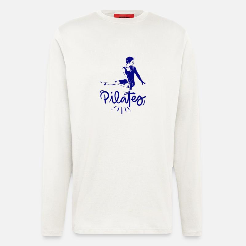Pilates Silhouette Blue Dedicated - Longsleeve - made by SPREAD  - OFF WHITE