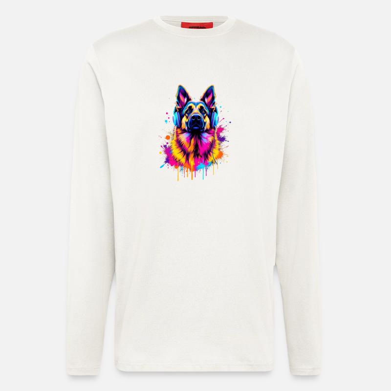 Deutscher Schäferhund - Langarmshirt - made by SPREAD  - OFF WHITE