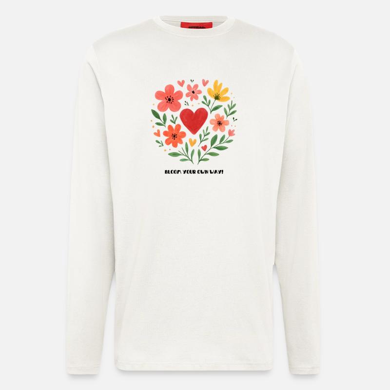 bloom your own way - Longsleeve - made by SPREAD - OFF WHITE