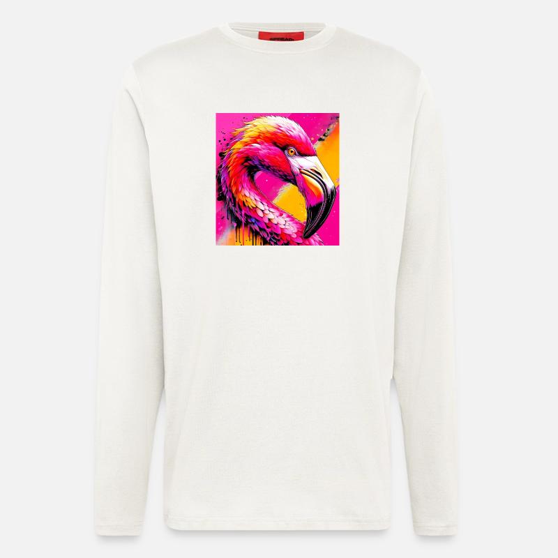 Flamingo - Langarmshirt - made by SPREAD - OFF WHITE