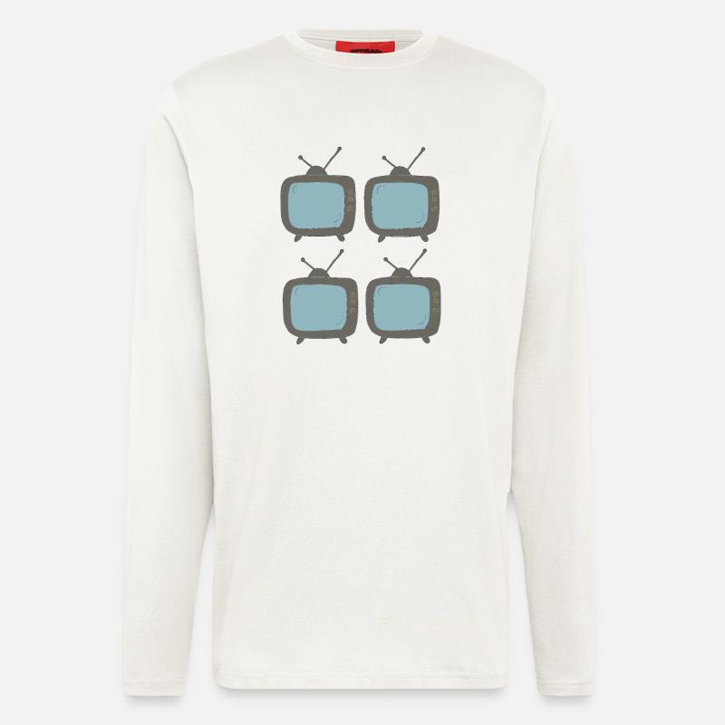 fernseher_4fach - Longsleeve - made by SPREAD  - OFF WHITE