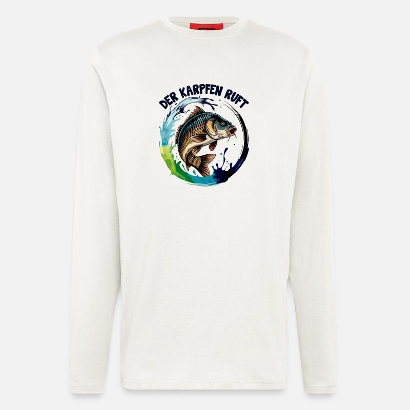Der Karpfen ruft - Langarmshirt - made by SPREAD - OFF WHITE