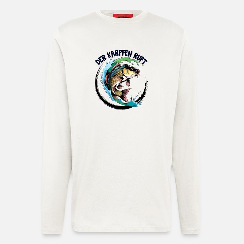 Der Karpfen ruft - Langarmshirt - made by SPREAD  - OFF WHITE